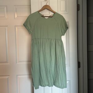 Beaton Linen Medium Aqua River Dress
